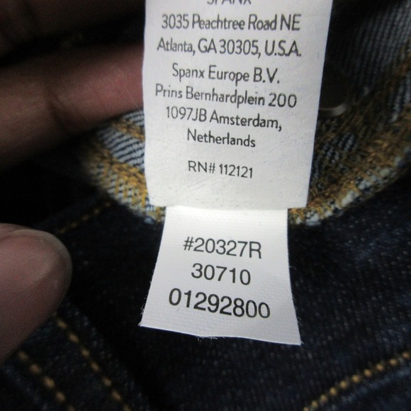 Spanx Clean Indigo Bootcut Trouser Women M Blue Flare Jeans Cotton Blend 562 - Picture 8 of 14